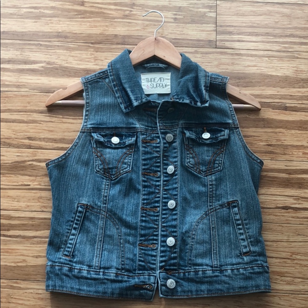 Sleeveless Jean Jacket